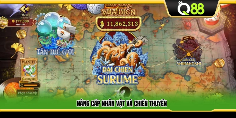 Tăng cấp cho nhân vật và thuyền chiến.