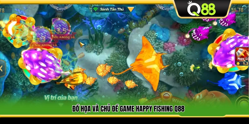 Phong cách đồ họa và chủ đề của Happy Fishing Q88