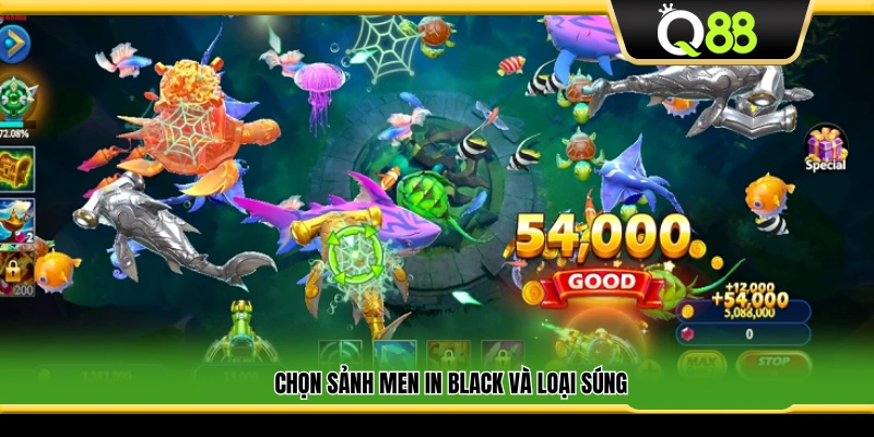 Chọn sảnh chơi và súng trong Men In Black