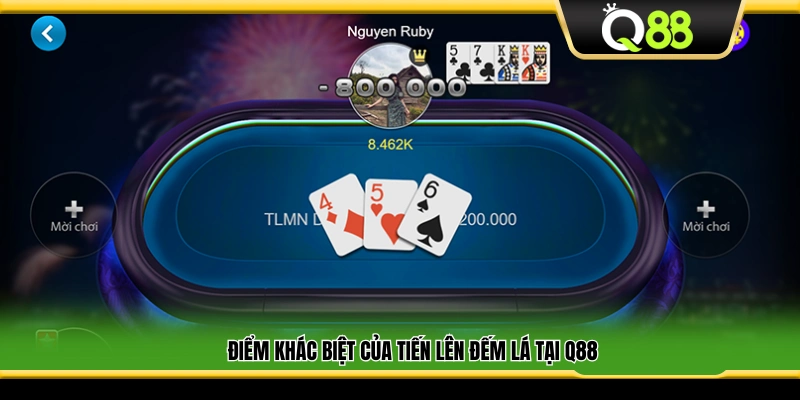 Điểm nổi bật của game bài tiến lên đếm lá Q88